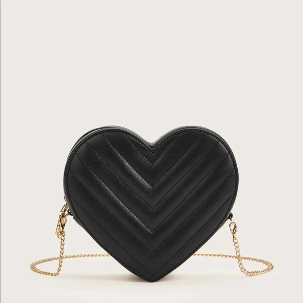 Black Heart Crossbody Purse
